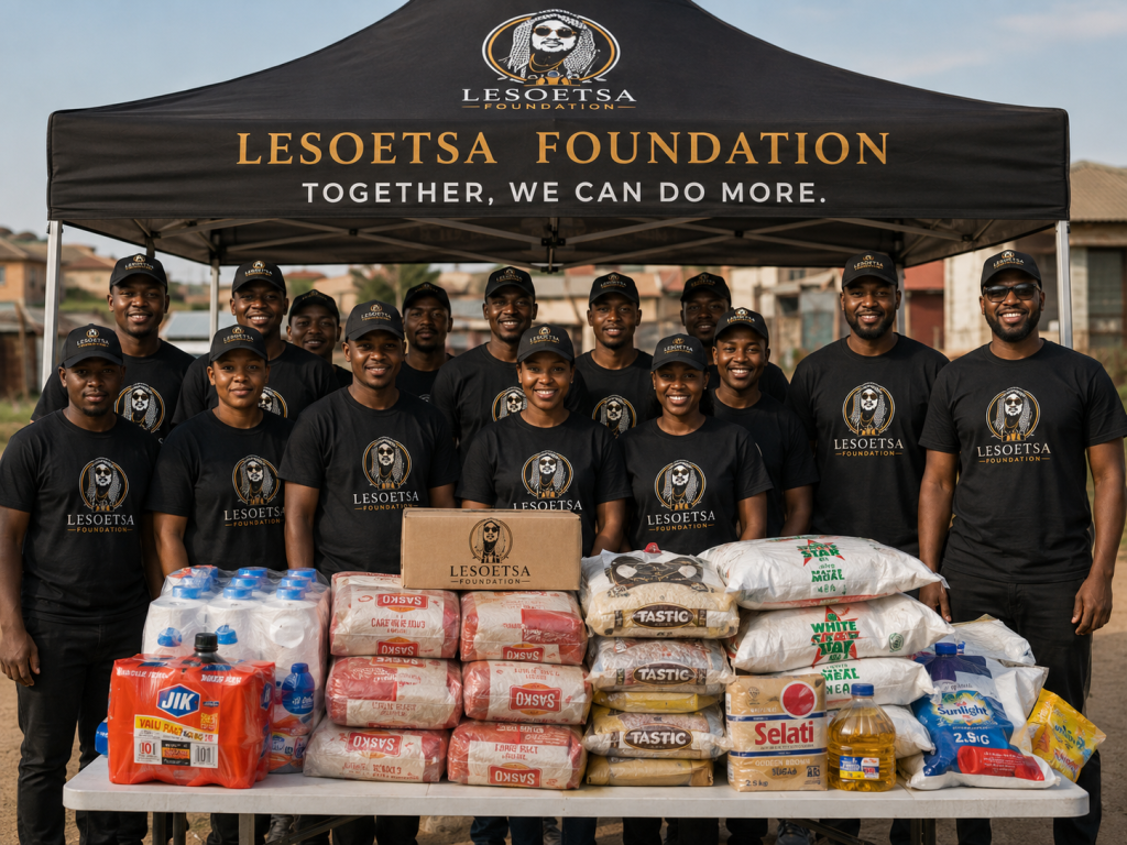 Lesoetsa Foundation community outreach with food support
